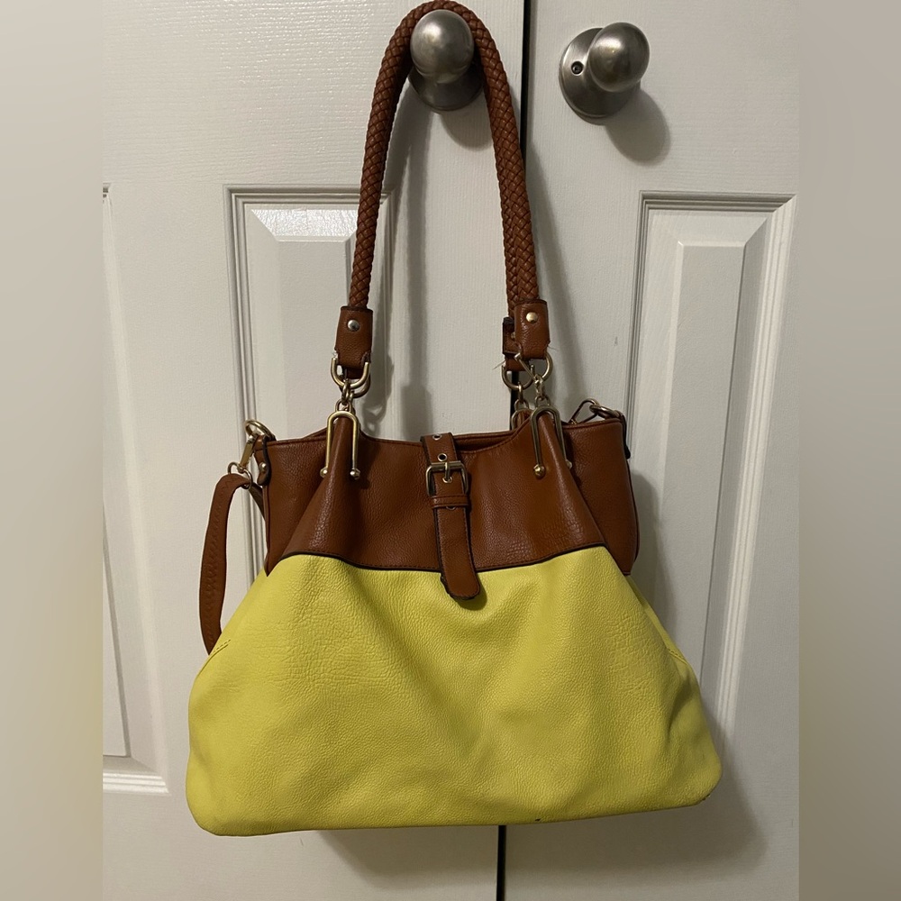 Black Rivet Leather 2-in-1 Handbag